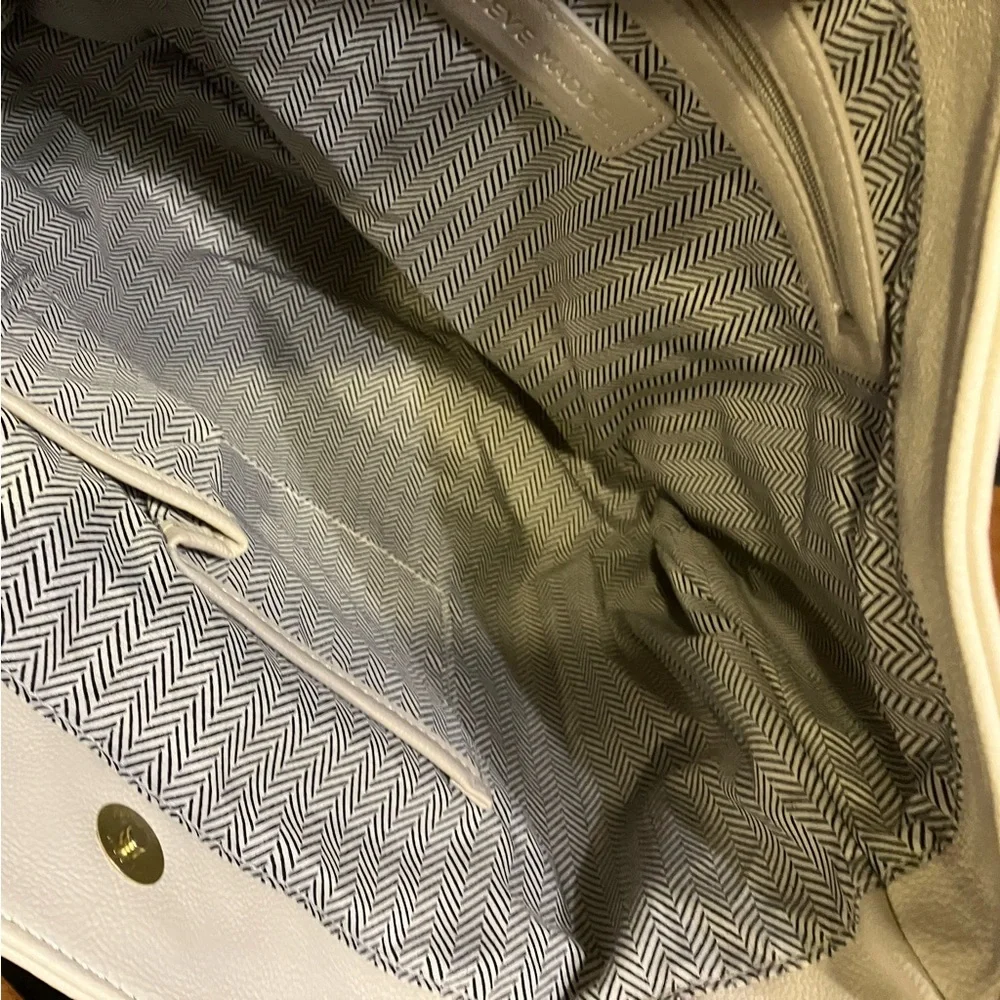 Steve Madden Cream and Black Tote Bag EUC - Picture 3 of 5